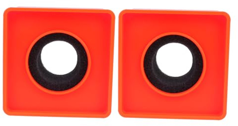BESTonZON 2 Stück Tragbares Quadratisches Interviewmikrofon Logo Abs Spritzguss Mikrofonflagge Station Orange Für Professionelle Mikrofonhalter