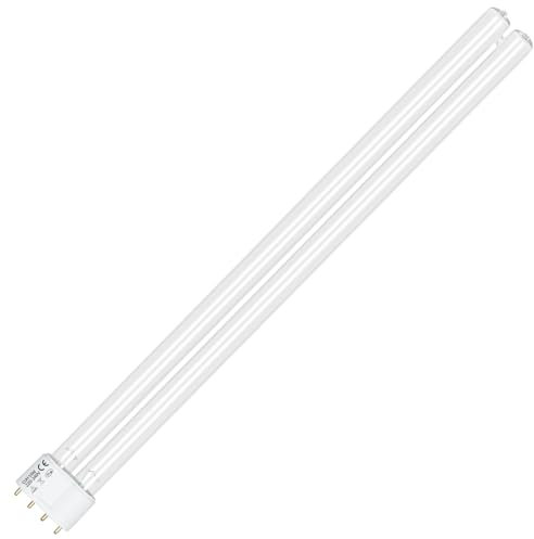 55W 4-Polige UV-Desinfektionslampe, 2G11 UVC-Röhrendesinfektions-Kompaktlampe, Desinfektionsfilterlampe, Geeignet Zum Reinigen Und Klären Von Parkteichen, Gartenfischteichen, Aquarien, Fischbecken
