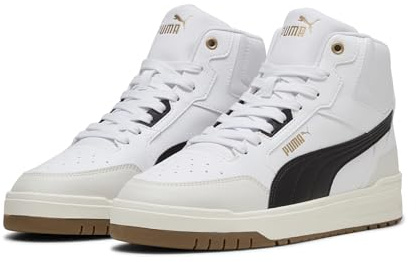 PUMA Unisex Shuffle Downtown MID sneakers, White Black-Vapor Gray, 9.5 UK, Puma vit Puma svart ånga grå, 44 EU