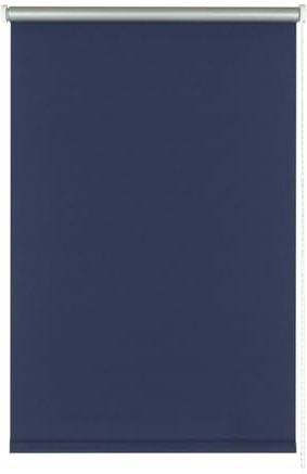GARDINIA Tenda a rullo a comando laterale per finestre, Con supporto termico, Opaca e coprente, Montaggio con trapano, Protezione termica, Oscuramento, Risparmio energetico, Blu, 102 x 160 cm (LxA)