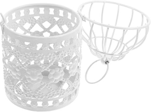 PRETYZOOM Vintage Metal Tea Light Lantern Birdcage Candle Holder Decorative Lantern for Parties