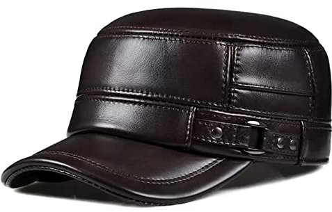 Herren Leder Baseball Cap Herbst Winter Earflap Trapper Jagd Hut mit Visier Outdoor Verstellbare Trucker Fahrer Hut Flache Kappe Household faucets