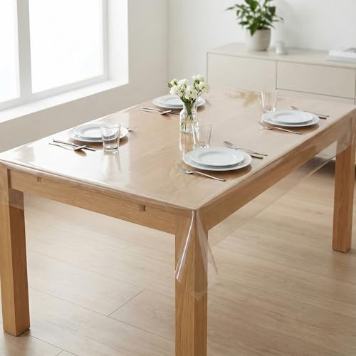 Tex family Tovaglia Trasparente Antimacchia in PVC Crystal, Copritavolo cristallo Spessore 0,20 mm, Made in Italy - Cm. 140x280
