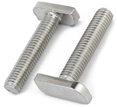 Hammerkopfschrauben M10 x 50 mm Edelstahl A2-70 für Solar Photovoltaik PV Montageschiene Typ 28/15 (Gewinde: M10, Länge: 50 mm, Menge: 5 St.)