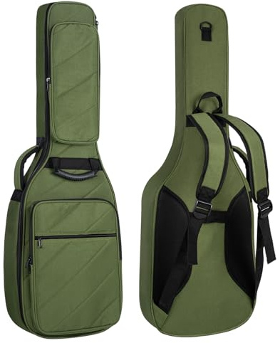 MUZNOTE Guitar Bag Electric Case Reinforced 0.7 In Thick Sponge Soft Padded Guitar Case with 3 Pockets Electric Guitar Gig Bag, Neck Cradle,Back Hanger Loop for 39 Electric Guitars