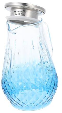 Cabilock Jarra De Agua Fría De Vidrio Degradado 1500 Ml, Resistente Al Calor, Anti-explosión, Gran Capacidad, Para Té y Jugos, Adecuado Para Uso Diario y Reuniones Familiares