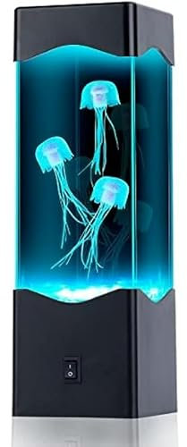 Lampada da medusa lava, dimmerabile, lampada a LED Jellyfish, lampada per acquario, lampada a LED per serbatoio, lampada per acquario, meduse, regalo rotondo per bambini, adulti, decorazione per la