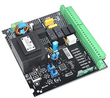 Motor Puerta Corredera, Abridor de puerta oscilante automático Unidad de control de motor de CA Placa de circuito del controlador Tarjeta de placa electrónica,para Puerta de Jardín(Board 5 remotes)