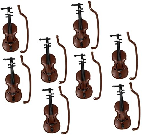 HONITANO 8stücke Miniatur Violin Modell Aus Dekoratives Musikinstrument Für Puppenhaus Und Miniaturlandschaften Handwerkskunst Für Kreative Wohnraumgestaltung