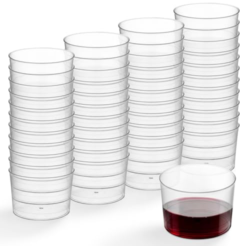 Maxi Products - 200 Vasos Chiquito Plásticos Reutilizables - 210 cc - Fiestas, Eventos y Celebraciones