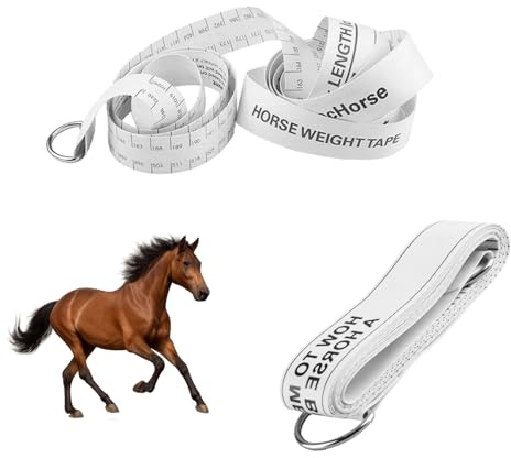 Tabanzhe Horse Measuring Tape Horse Height and Weight Stick Double Scale Horses Waist Tape Animal Measurement Tape for Horses Weight Loss