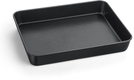 Onader Antihaft Backblech, Edelstahl Auflaufform Tiefes, 26,5x20,8x5cm | Kuchenform Backform für Brownies, Lasagne, Auflauf, Gesund & Schwerlast, Rostbeständig & Leicht zu reinigen