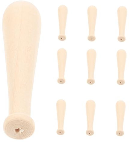 Garneck Kleiner Baseballschläger 10 Stück Unbemalt Glatte Oberfläche Selbstgemacht Bastelset Kinder Sportparty Tischdekoration