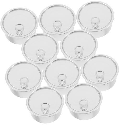 KOCKSHION 10 Pezzi Contenitori Latta in Alluminio da 180ml, Barattoli Sigillati con Coperchio Apri Facile, Leggeri per Tè e Caffè, Viaggio e Outdoor