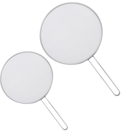 OFFSCH Pantalla Antisalpicaduras de Grasa de Acero Inoxidable 2piezas Diseño de Malla para Olla, Tapa Filtro Resistente y Protección Antihumo en Cocina