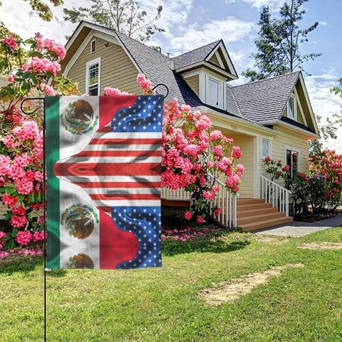 Drapeau du Mexique, drapeau américain double face, 28 x 40 pouces, décoration extérieure pour jardin