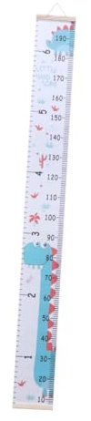 TOYANDONA Messlatte Dinosaurier Wandtattoo Kreative Wachstumstabelle für Junge Mädchen und Teens Wasserdichtes Holz Leinwand Design Installieren Bunte Wanddeko für Kinderzimmer und