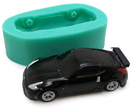 Oxtxuzdm Keksform für Fondant, Fahrzeug, lebensmittelechtes Silikon, Weihnachts-Keksausstecher, Auto-Form, Backzubehör, Harzformen für Haarkamm