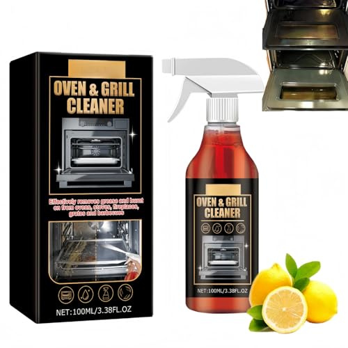 100ML Oven Cleaner Heavy Duty Spray,Fast-Acting Oven and Grill Cleaner | Multi-Surface Powerful Grease Remover for Racks,Grills,BBQ,Air Fryers,All Purpose Kitchen De/greaser,O/ven Cleaner Spray