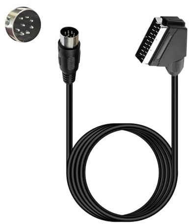 Poystng Cavo da SCART a 8 Pin RGB, riduzione del Rumore in Rame velocità e Cavo convertitore Video SCART RGB Multi-Dispositivo