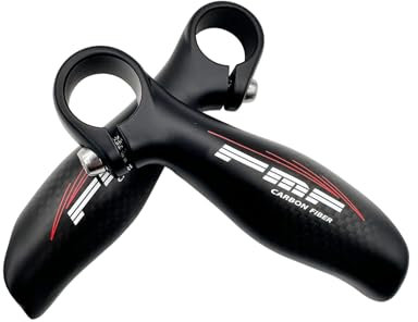 UPANBIKE Fahrrad Lenker Ende Kohlefaser Lenkerhörnchen Sicherheit Aluminiumlegierung Griffe 22.2mm,Matt