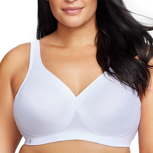Glamorise dam helfigur MagicLift sömlös bygelfri sport-bh, Vitt, 80B