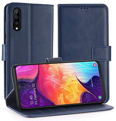 Simpeak Custodia Compatibile per Samsung Galaxy A50 A50S A30S, Cover Compatibile con Samsung A50 in Pelle Portafoglio con Supporto Flip Caso[Supporto Stand] [Chiusura Magnetica], Blu