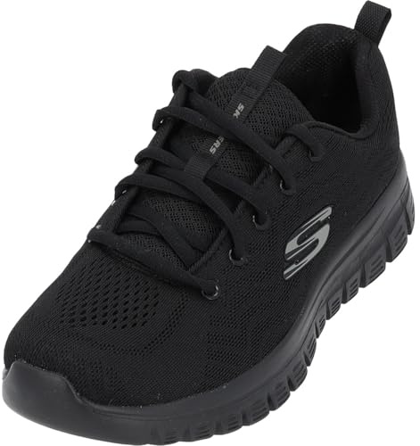 Skechers Women's Graceful Get Connected Trainers, Black Mesh / Trim, 9 UK