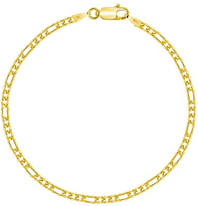PLANETYS - Figaro (1+3) Armband 925 Sterling Silber 18K Vergoldet - 2.5 mm Breite