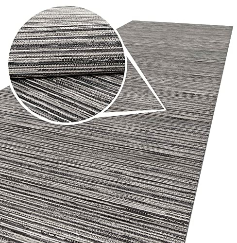 ANRO Küchenläufer Teppichläufer abwaschbar Küchenteppich Flurläufer Teppichoptik Grau waschbar Antirutsch 65x120cm Viele Größen/Muster