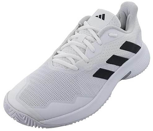 Adidas Herren CourtJam Control Tennis Shoes, Cloud White/Team Navy/Cloud White, 44 2/3 EU