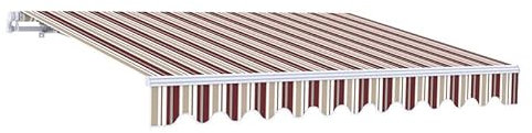 Leudus 4x3m Stabile Aluminium Manuelle Gelenkarmmarkise mit Kubel,Anti-UV und wasserabweisend SP1105(SPD088)