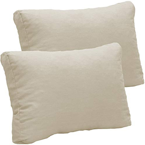 NYVI Loungekissen SmartLounge 2X Rückenkissen 60x40 cm Elfenbein - Premium Auflagen für Indoor und Outdoor - Rückenlehne für Rattanmöbel und Gartenmöbel