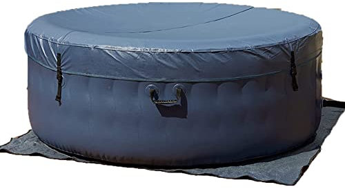 #WEJOY Aufblasbarer Whirlpool 193 x 193 x 68,6 cm Air Jet Spa 5 Personen Outdoor Rund Beheizter Whirlpool Spa mit 120 Bubble Jets