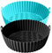 Air Fryer Silicone Liner Reusable 8.5 inch, Thick Pot for 5.7-9L 2Pcs Round Silicone Air Fryer Liner, Airfryer Liners, Suitable, Salter, Tower Air Fryer Liners for Air Fryer Basket