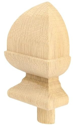 Jackson Woodturners Oak Square Acorn Half Newel Cap 90mm
