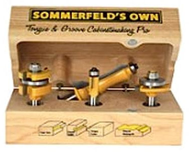 Sommerfeld's Tongue & Groove Cabinetmaking set plus Mitered Molding bit.1/2-Inch Shank For Cabinet Doors