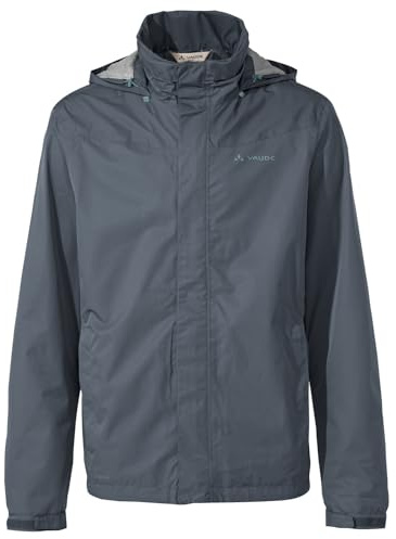 VAUDE Escape Bike Light Regenjacke Herren – Fahrradjacke wasserdicht atmungsaktiv winddicht, 2-Lagen mit verstaubarer Kapuze
