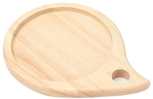 jerss Wood Cutting Board Chopping Board Fruit Plate Small Cutting Board Dinner Plate Wooden Cutting Board Rubber Wood Outdoor Camping Round for Snack Dish Plate Outside Mini Cutting