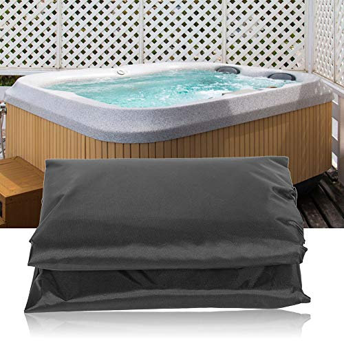 Hot Tub Cover Protector, Square Hot Tub Lid for Winter Inground Rectangular Swimming Pool Cover, Ideal for Waterproof and Dustproof 231x231x30cm (Black)