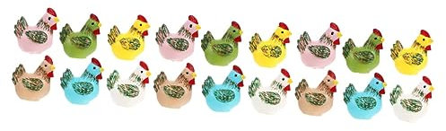Abaodam 18 Stk Osterdekorationen Mini Ostern Tierskulptur Tierfiguren Aus Kunststoff Puppenhausfiguren Ostern-goodie-bag-füller Osterhasenstatue Kleinkind Esstisch Hähnchen Plastik