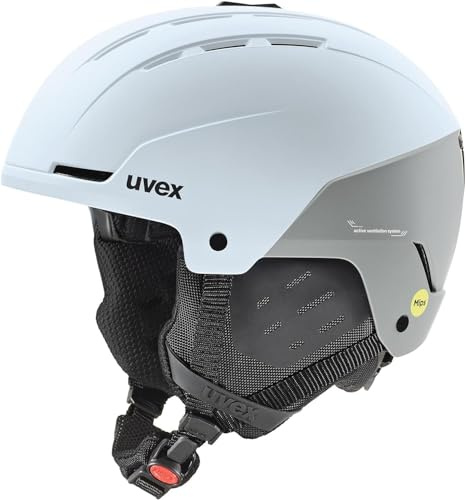 uvex Stance Mips Skihelm (58-62 cm, 15 arctic blue/glacier matt)