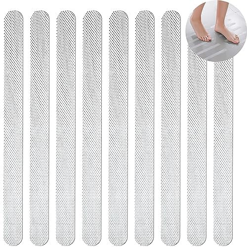SZFUDIGO Halkfria ränder, halkfria duschtrappor dynor halkfria ränder 24 st, storlek 38 x 2 cm, vit