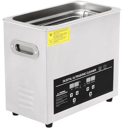 Ultrasonic Jewellery Cleaner, Portable 6.5L Stainless Steel Ultrasonic Cleaner, Ultrasonic Cavitation Machine with Digital Timer & Heater, for Jewellery Dentures Carburetors Coins
