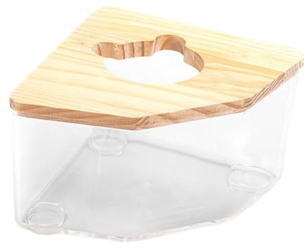 Dualoai Sandbad für Kleintiere, Tierbadezimmer, Käfigzubehör für Nager, Pool, transparent