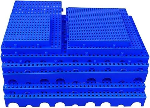 MekUk Kunststoffpalette Kunststoffpalette for die Lagerung im Keller, leichte, rutschfeste Gitterunterlage for Garage, Lager, Hof, 1 Packung für Zwinger, Garten, Keller, Patio (Color : Blu, Size : 1