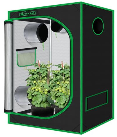 Green Hut Tienda de cultivo hidropónico de Mylar para plantas de 36 x 60 x 78 pulgadas, tienda de cultivo hidropónico de Mylar, sala de cultivo interior para plantas, frutas, flores, verduras con
