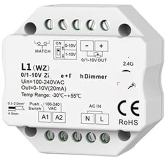 1 pz. 0/1-10V Regolatore dimmer LED Dimmer push-pull L1(WT)/L1(WZ) 110V 220V 230V(L1 WZ only)