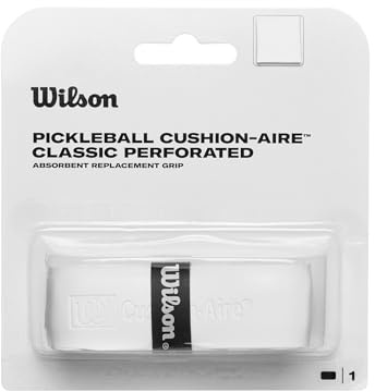 WILSON Unisex – Erwachsene Pickleball Cushion-Aire Classic Perforated Replacement Grip Paddel-Ersatzgriff, Weiss/opulenter Garten
