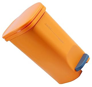 QTTYREV bidone della Spazzatura 10L Pedale Bidoni della Spazzatura Bidone della Spazzatura Secchi della pattumiera Classificazione del Bagno in plastica, Arancione, S